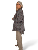 Camisa xadrez maxi JOT em ecopele