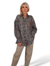 Camisa xadrez maxi JOT em ecopele