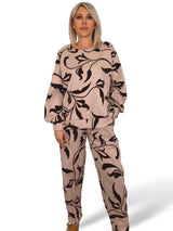 FLOCKED VELVET LEAF SET