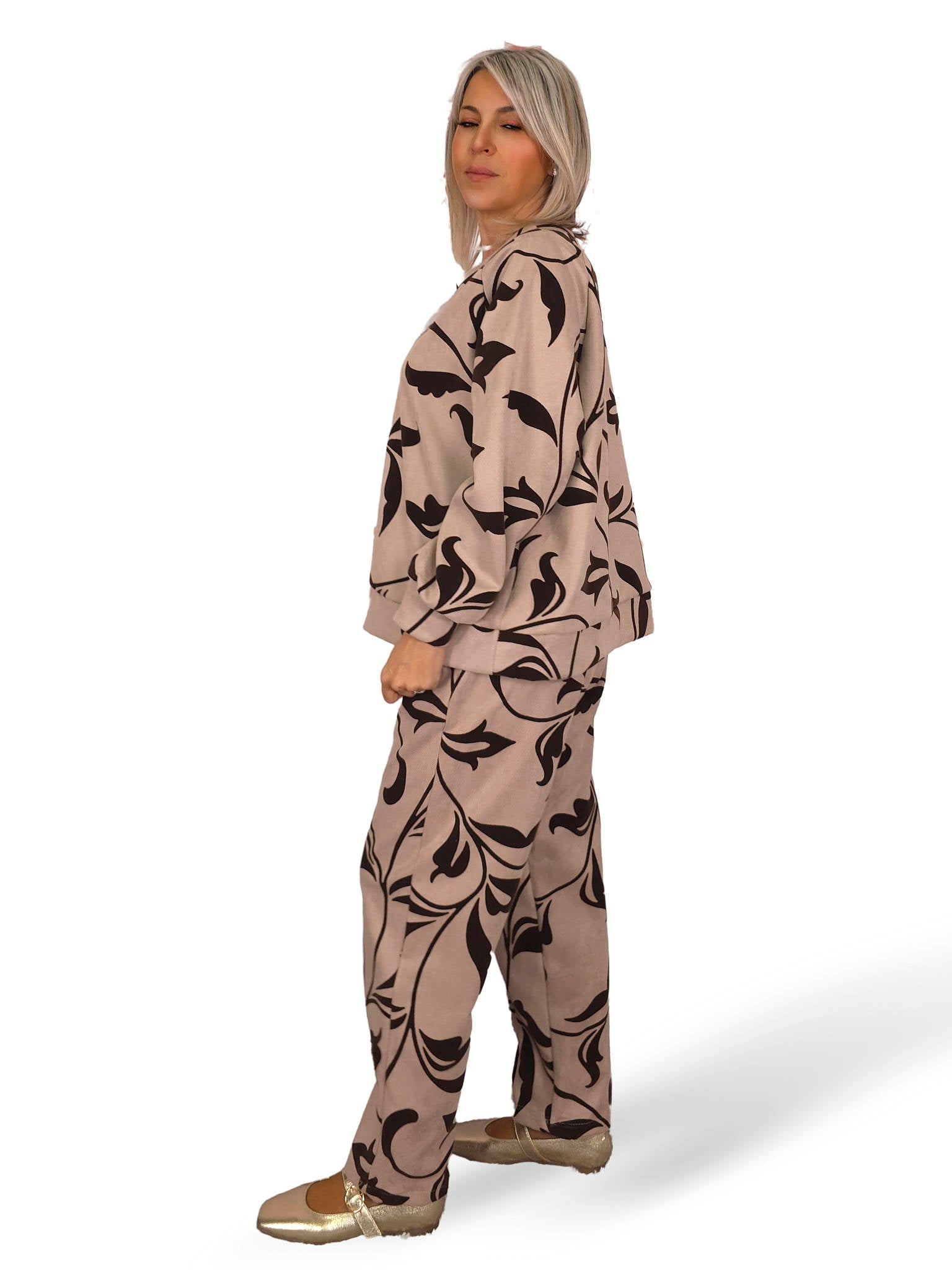 FLOCKED VELVET LEAF SET