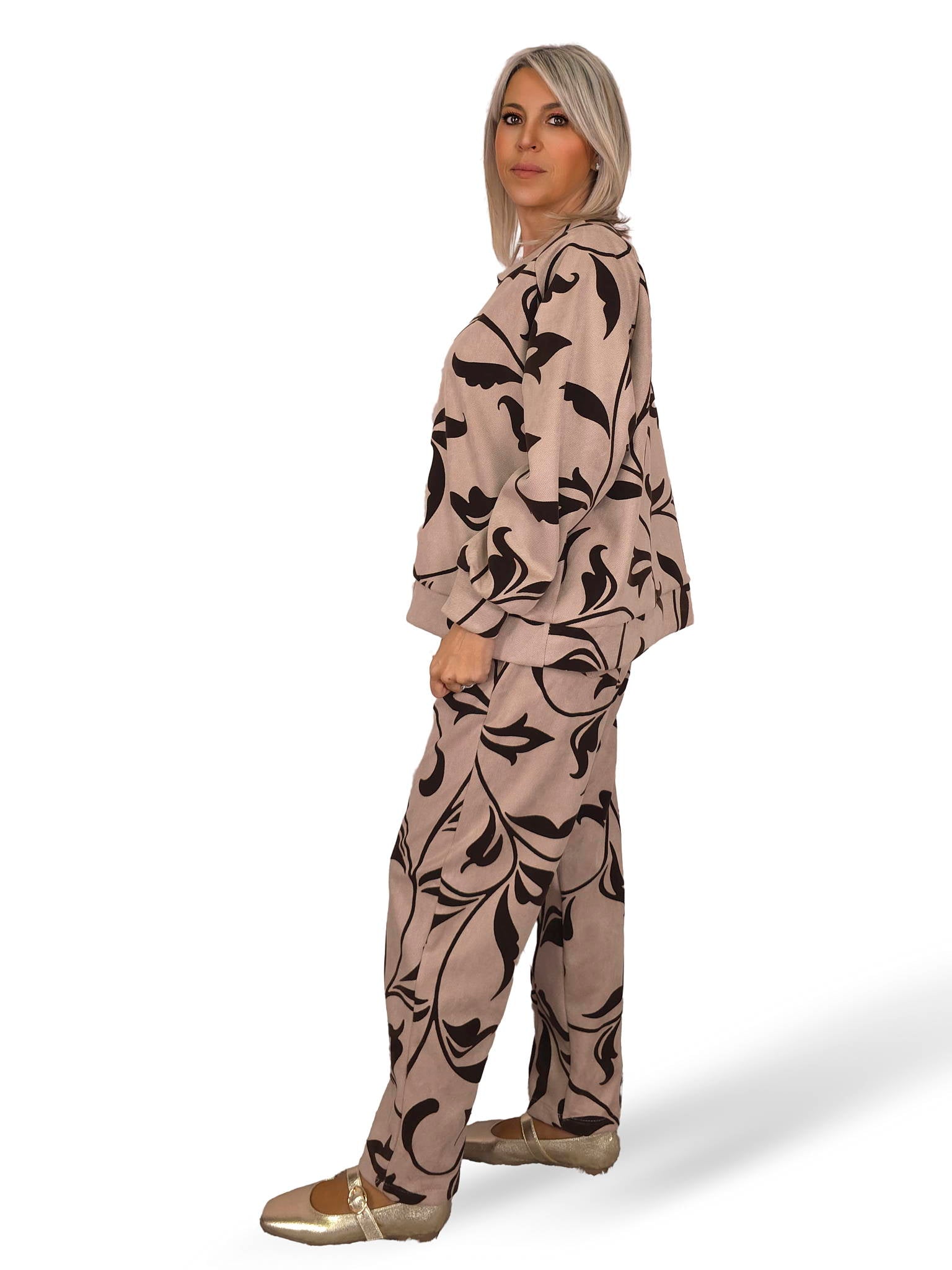 FLOCKED VELVET LEAF SET