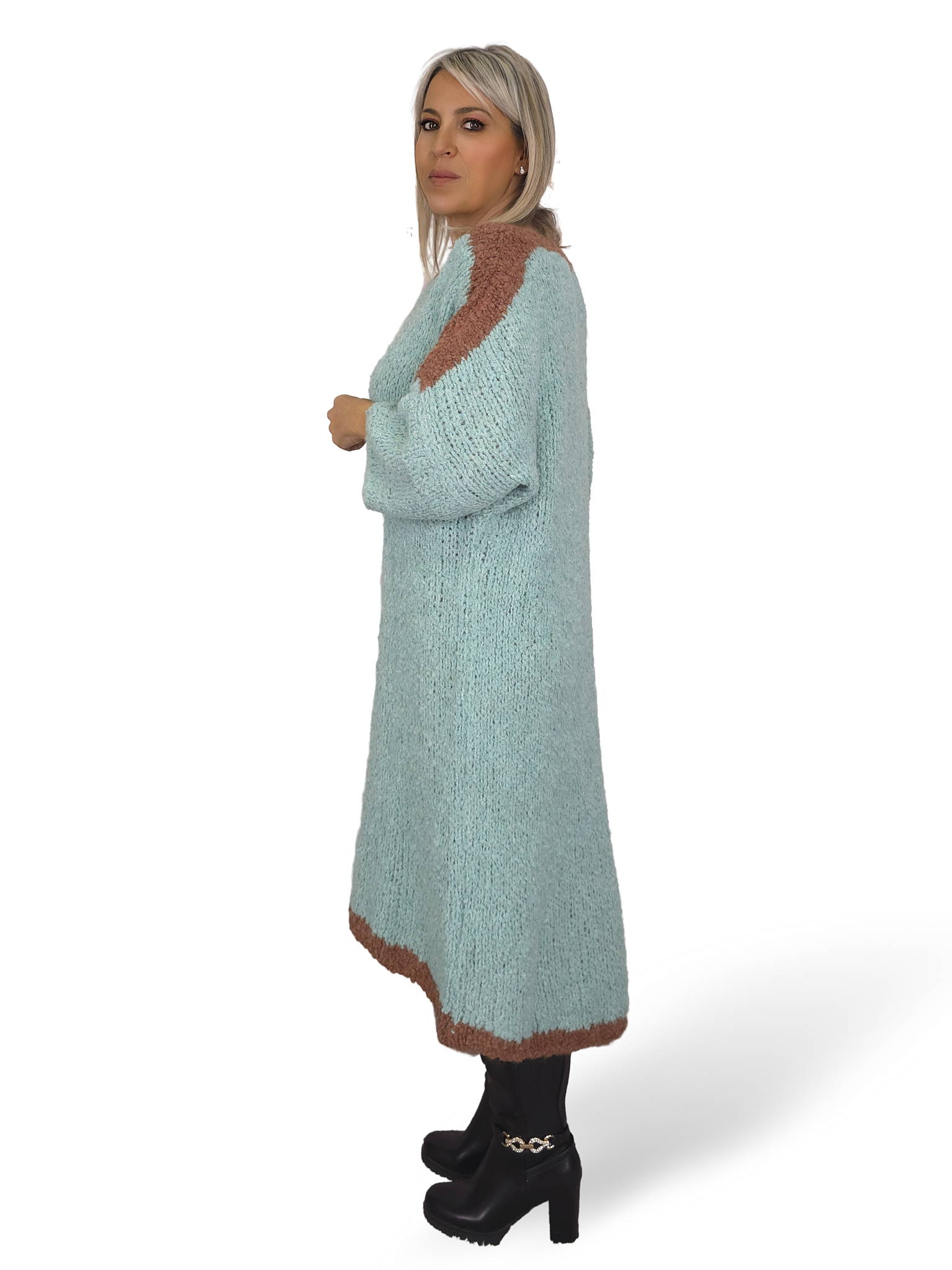 VESTIDO PUNTO GORDO BICOLOR JOT