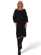 VESTIDO PUNTO GORDO BICOLOR JOT