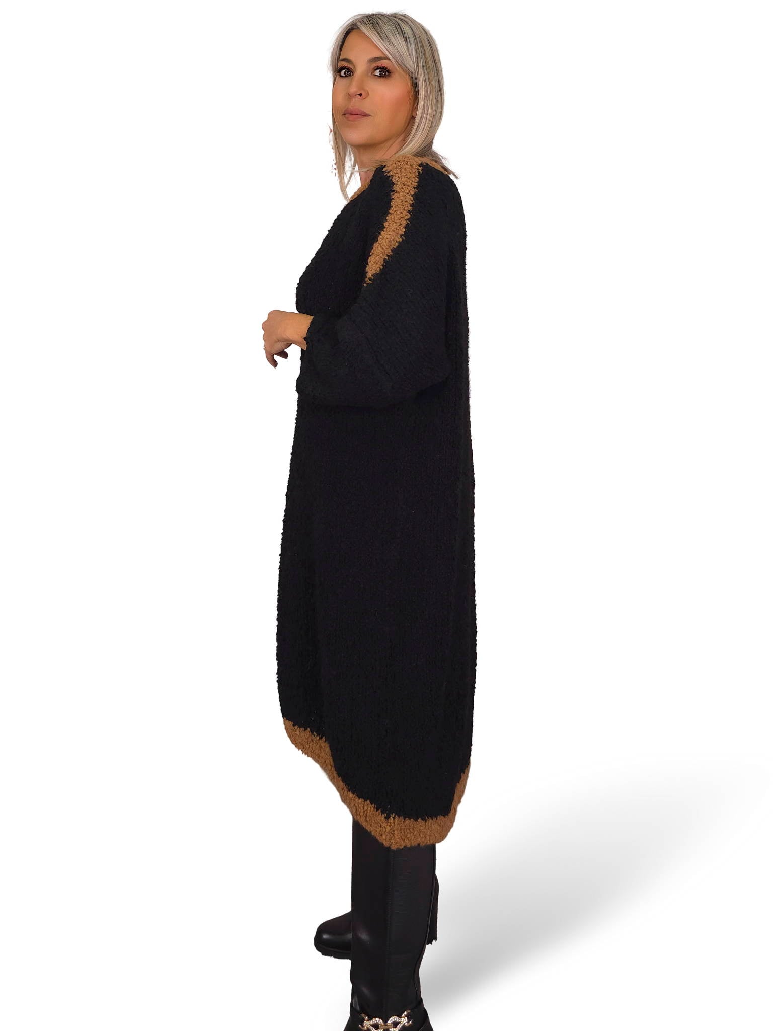 VESTIDO PUNTO GORDO BICOLOR JOT