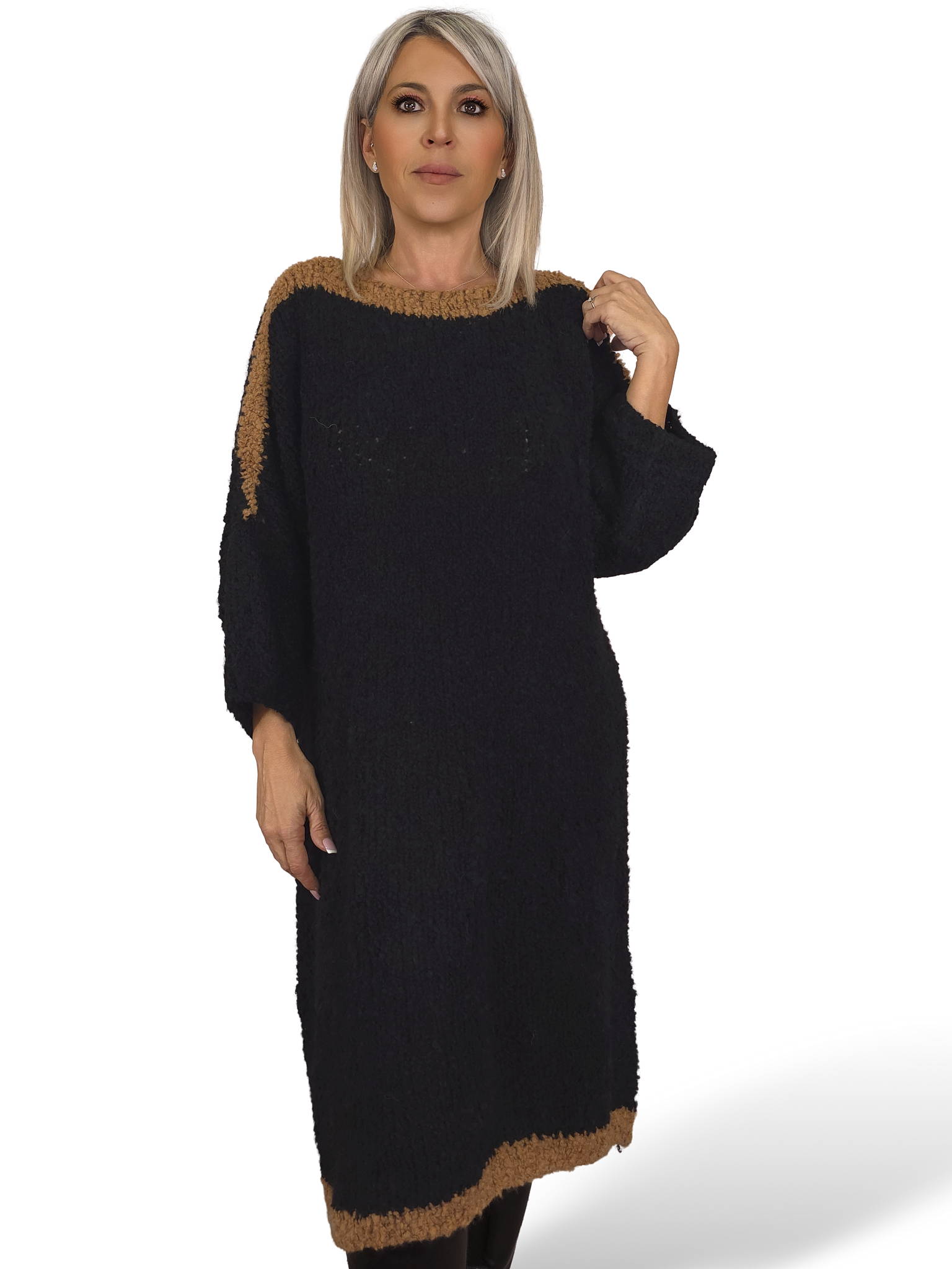 VESTIDO PUNTO GORDO BICOLOR JOT