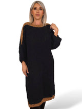 VESTIDO PUNTO GORDO BICOLOR JOT