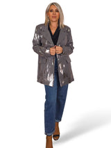 BLAZER GRIS METALIZADA PLATA JOT