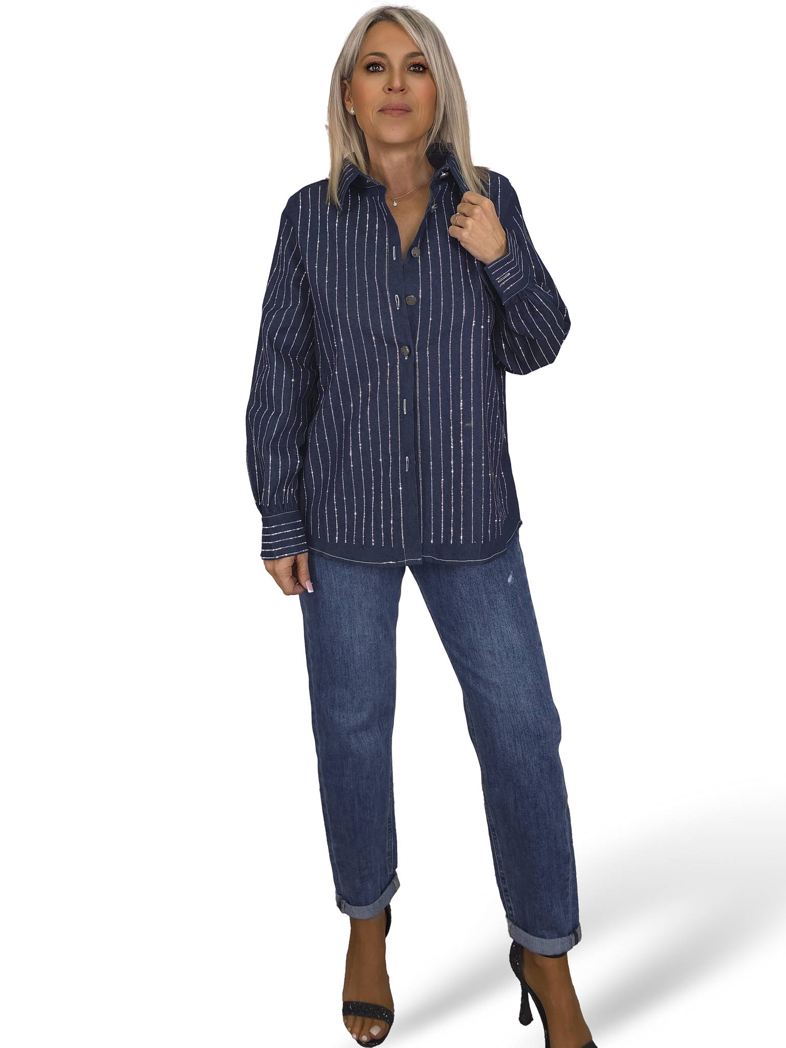 SOBRE CAMISA STRASS VAQUERA JOT