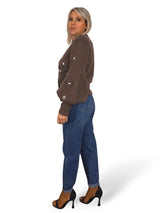 JACKET WITH BALLOON SLEEVES AND CRYSTALS