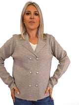 CHAQUETA PUNTO ITALIANO BOTONES CANDY