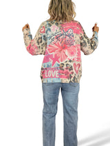 JERSEY PUNTO ANIMAL PRINT LOVE YOU