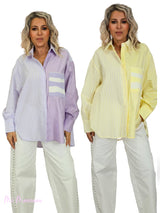 CAMISA COMBINADA RAYAS ASIMÉTRICA JOT