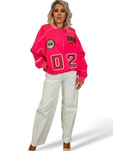 MAXI BOMBER BORDADA VINTAGE JOT