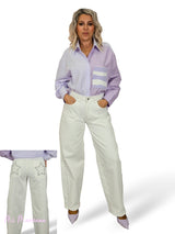 JEANS BLANCOS TACHUELAS ESTRELLAS