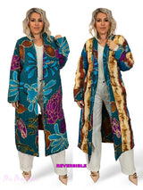 KIMONO ACOLCHADO REVERSIBLE VERDE JOT