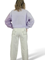 JEANS BLANCOS TACHUELAS ESTRELLAS