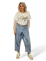 CAMISETA STYLE ENCAJE BRILLO