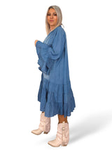 VESTIDO CORTO VOLANTES TENCEL JOT