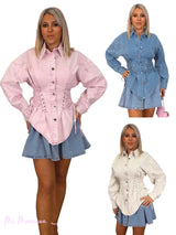 CHAQUETA DENIM CORSET JOT