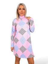 Strickkleid mit Rautenmuster