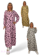 VESTIDO LARGO ANIMAL PRINT JOT