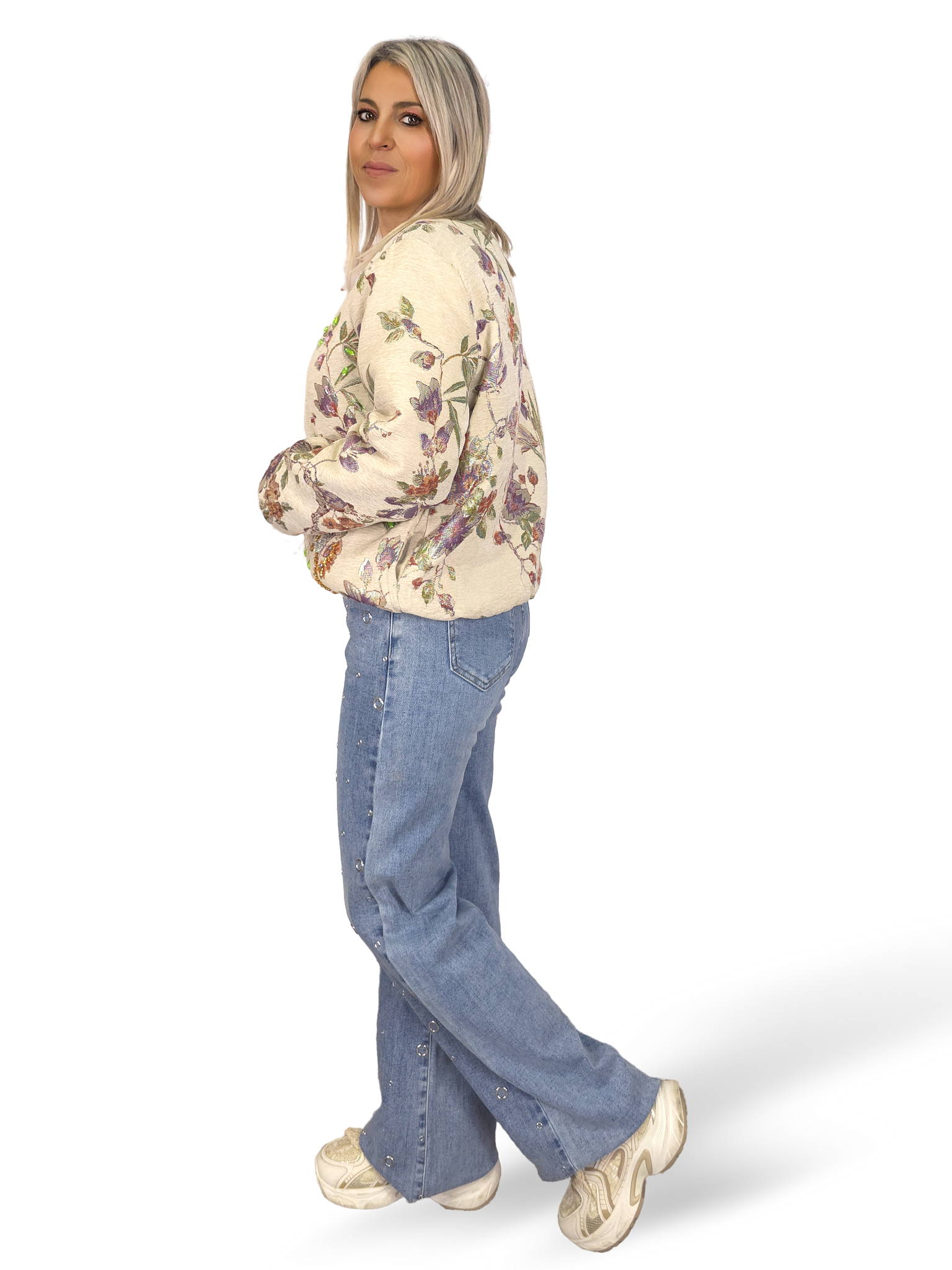 BOMBER ACOLCHADA BORDADA PEDRERIA JOT