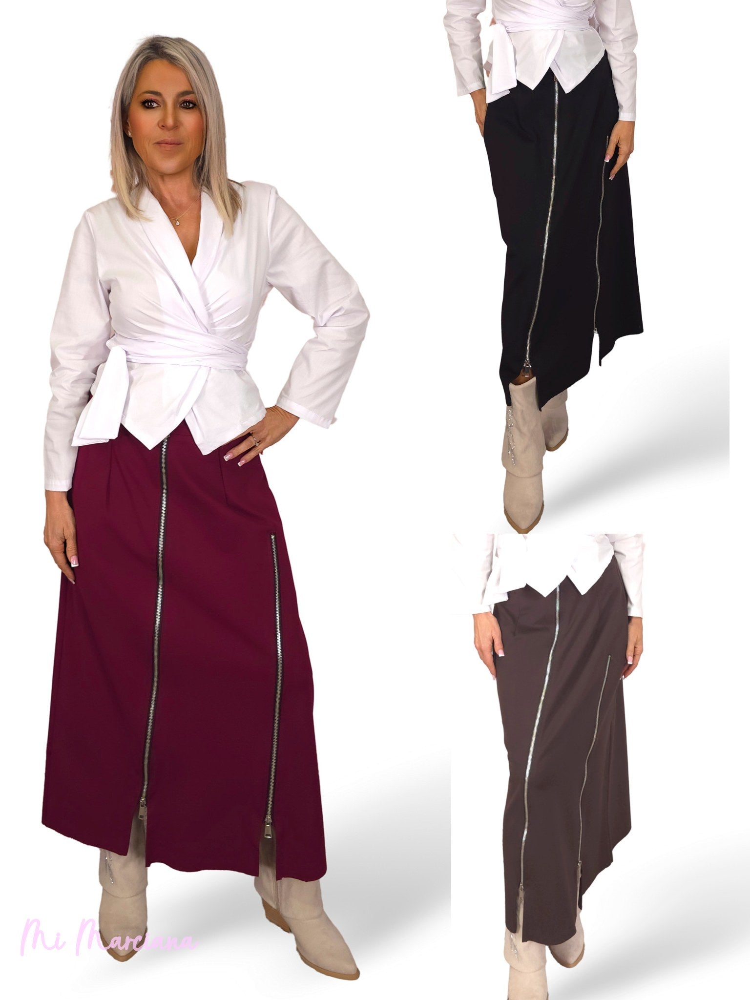 FALDA PUNTO ROMA CREMALLERA JOT