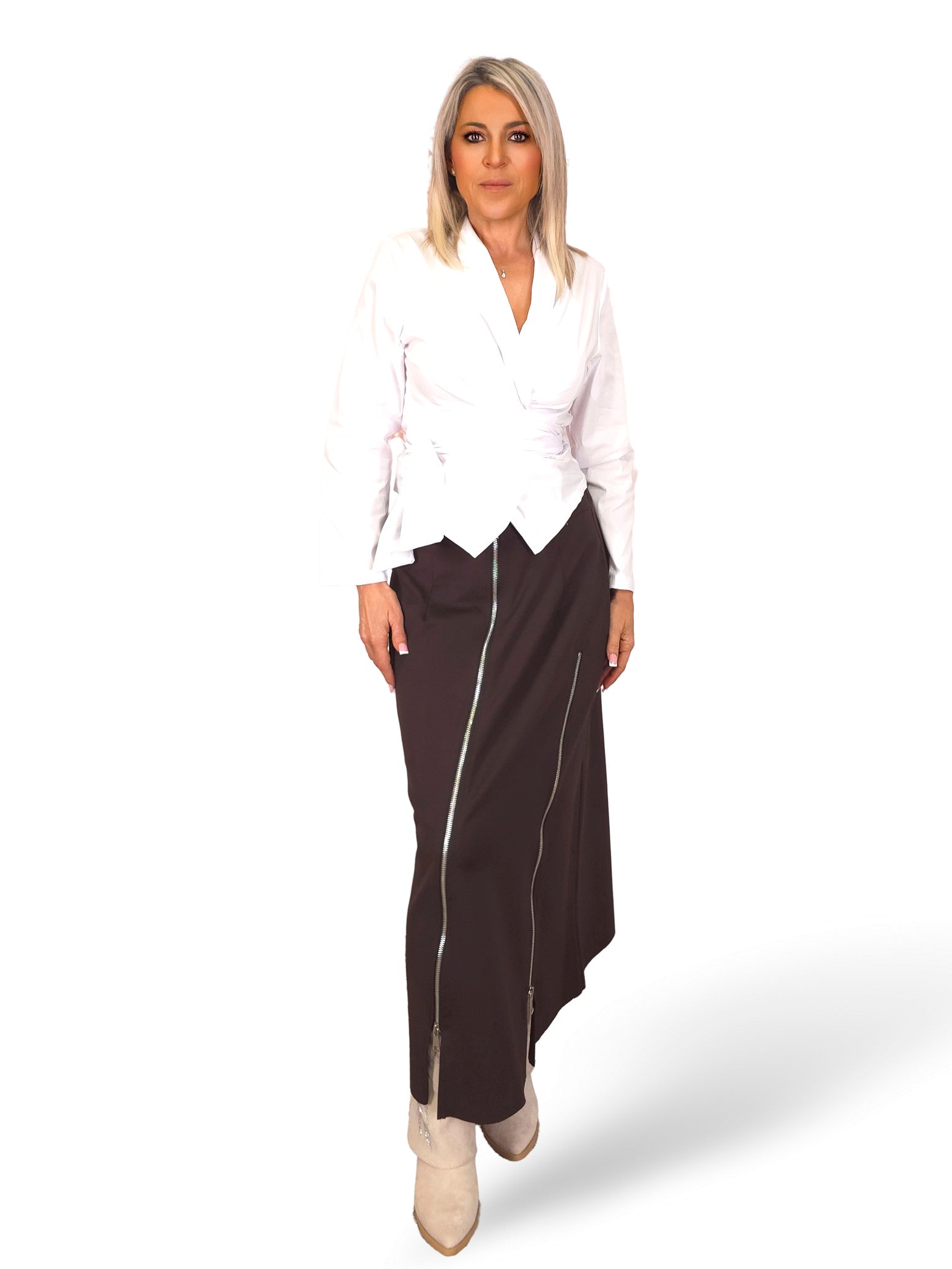 FALDA PUNTO ROMA CREMALLERA JOT