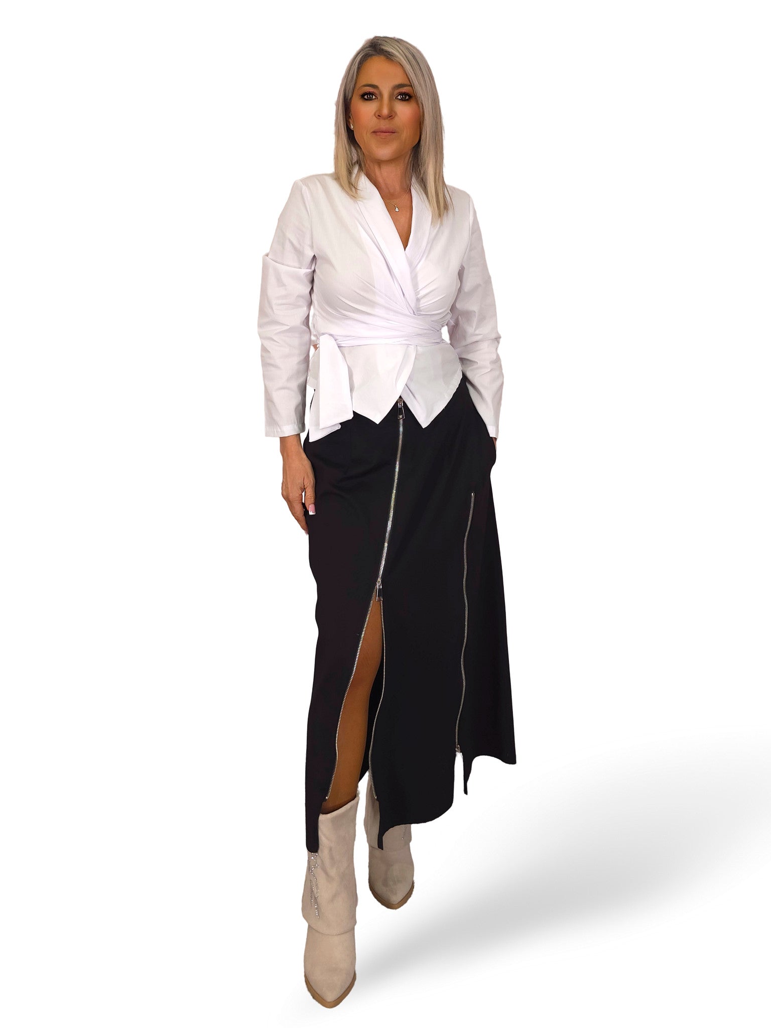 FALDA PUNTO ROMA CREMALLERA JOT