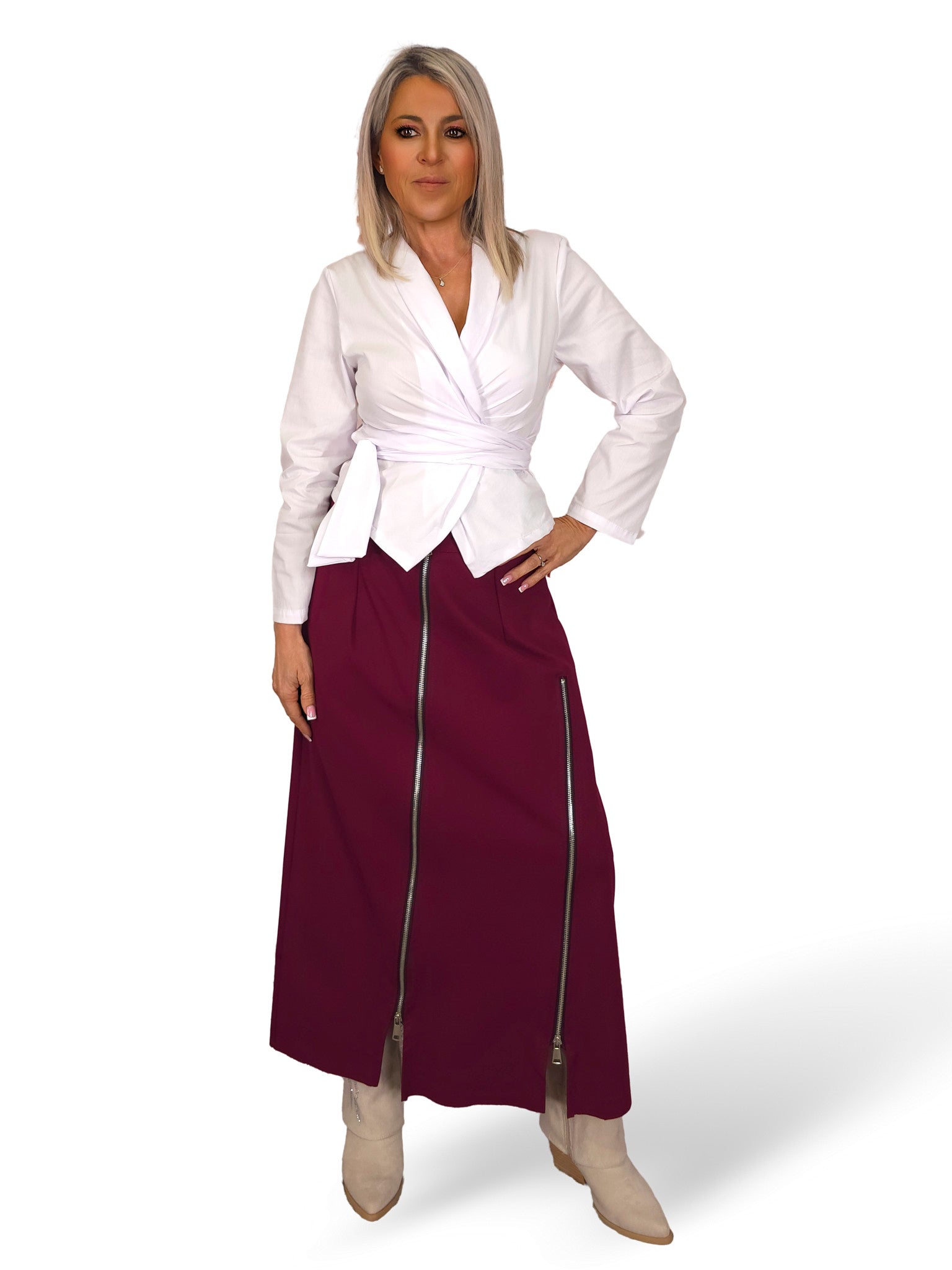 FALDA PUNTO ROMA CREMALLERA JOT