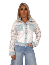 CHAQUETA DENIM ENCAJE