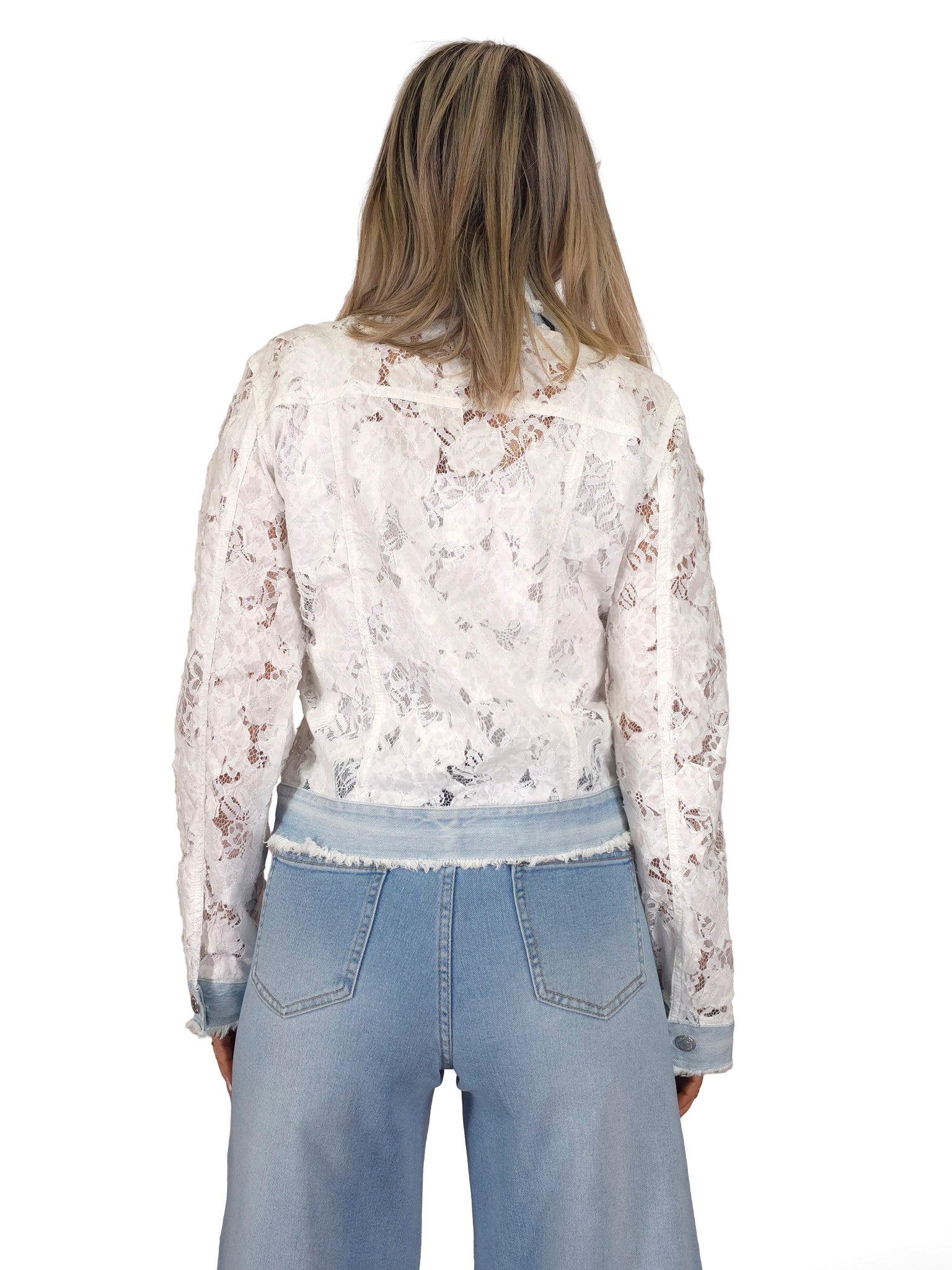 CHAQUETA DENIM ENCAJE