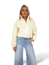 CHAQUETA ACOLCHADA LENTEJUELAS CORAZONES