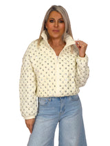 CHAQUETA ACOLCHADA LENTEJUELAS CORAZONES