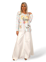 JEANS PALAZZO BLANCO