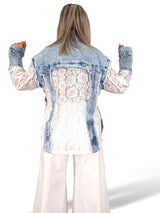 CAMISA DENIM CON ENCAJE