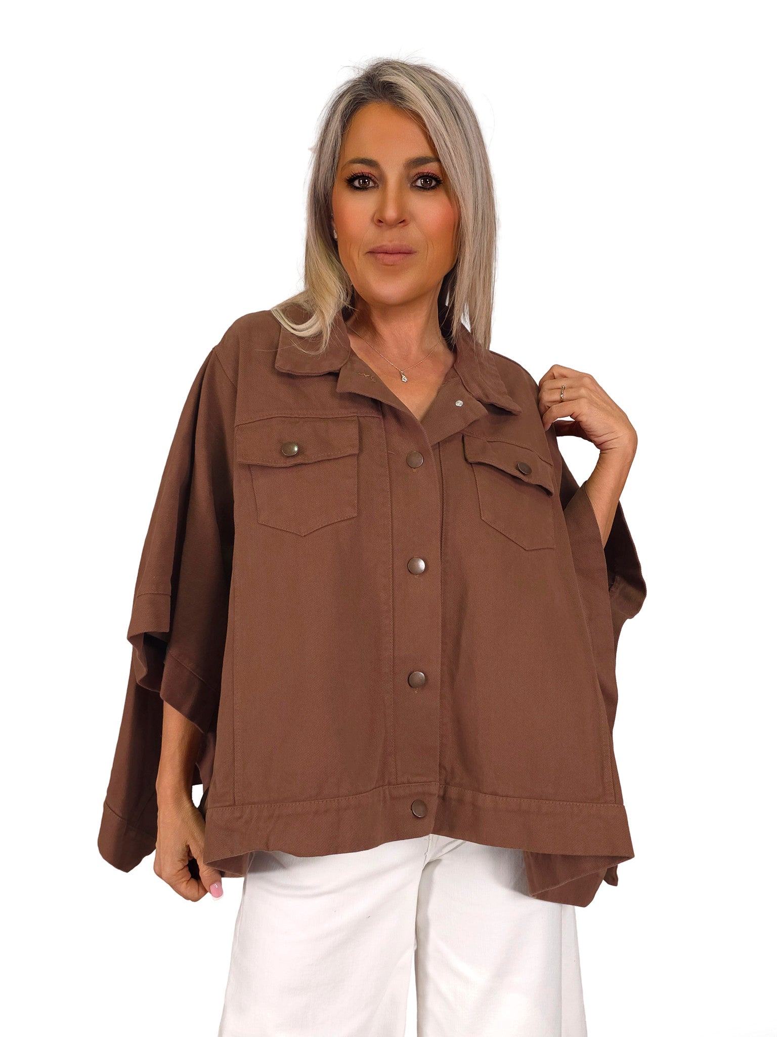 CHAQUETA PONCHO DENIM JOT