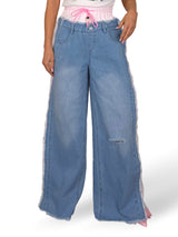 JEANS COMBINADO VICHI ROSA JOT