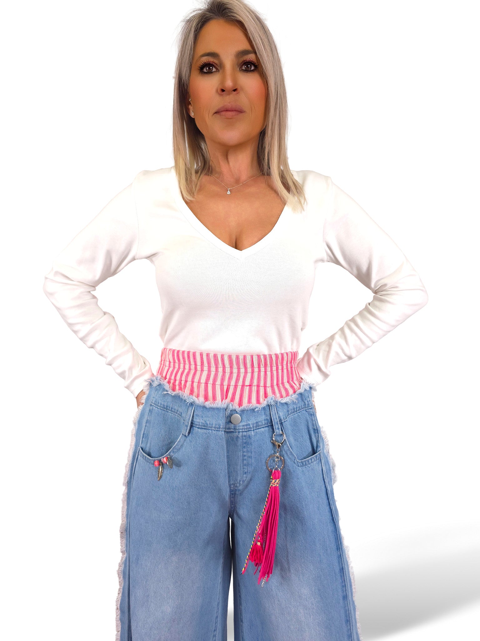 JEANS COMBINADO RAYAS JOT