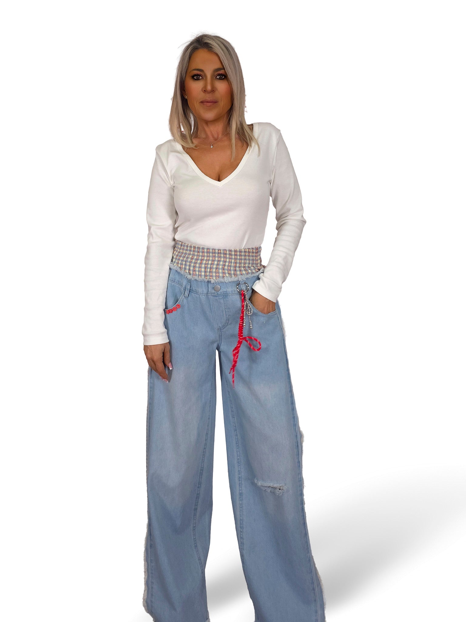 JEANS COMBINADO VICHY JOT