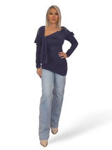 JOT DRAPED T-SHIRT MIT NIETEN