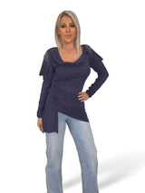 JOT DRAPED T-SHIRT MIT NIETEN