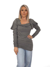 JOT DRAPED T-SHIRT MIT NIETEN
