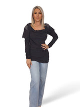 JOT DRAPED T-SHIRT MIT NIETEN