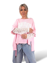 MAXI SUDADERA MANGAS ENCAJE