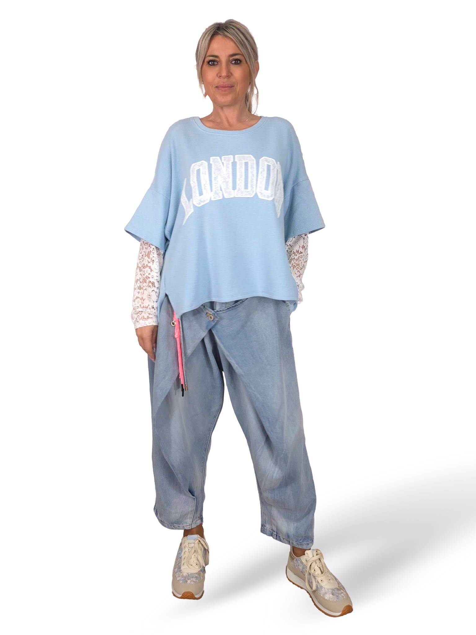 MAXI SUDADERA MANGAS ENCAJE