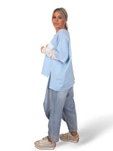 MAXI SUDADERA MANGAS ENCAJE