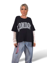 MAXI SUDADERA MANGAS ENCAJE