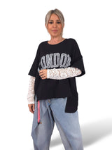 MAXI SUDADERA MANGAS ENCAJE