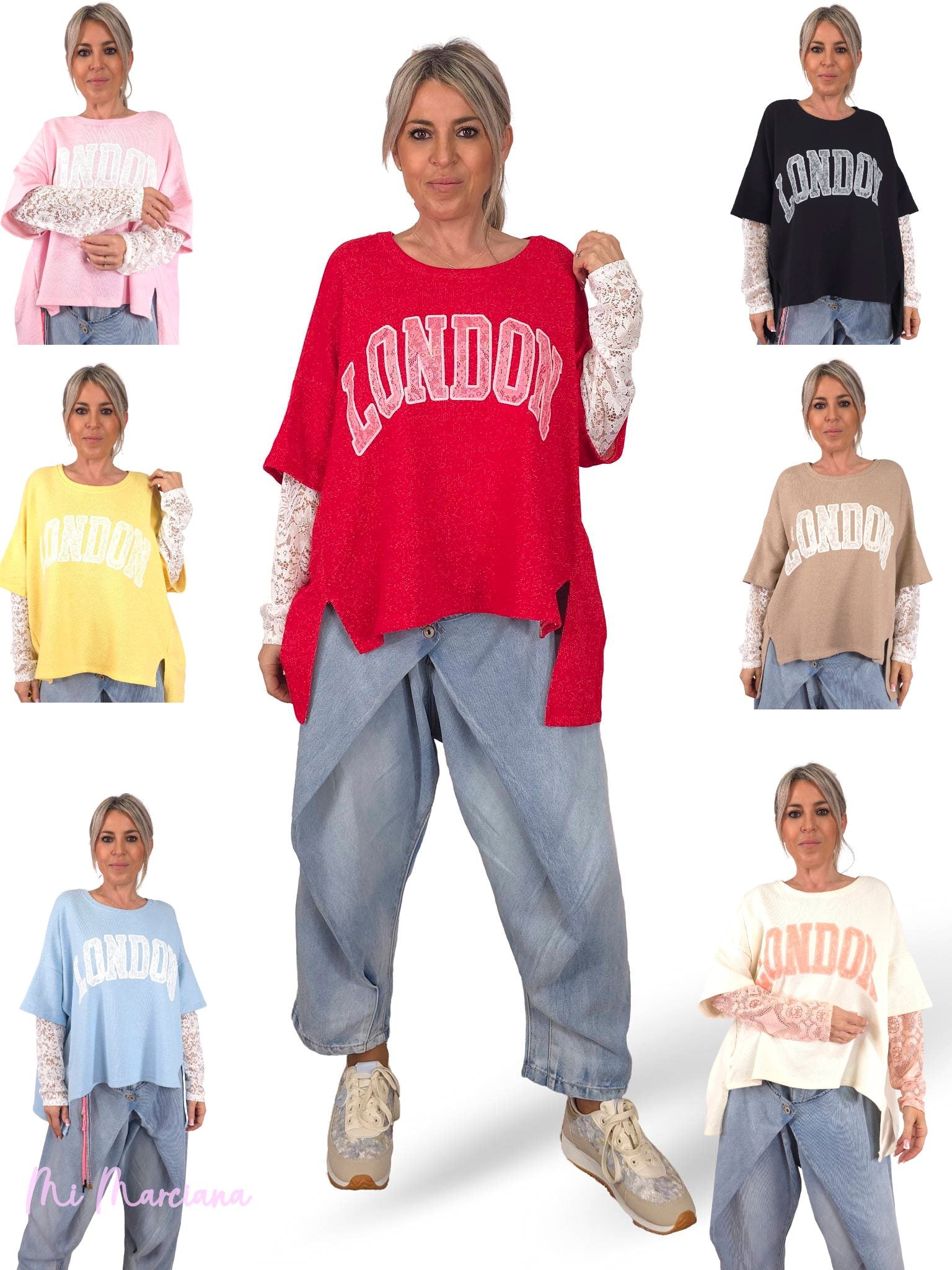 MAXI SUDADERA MANGAS ENCAJE